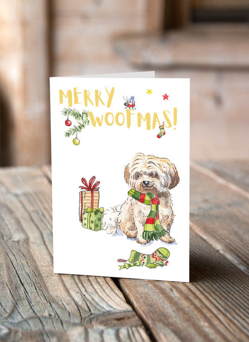 Havanese Fawn Cream Christmas Card